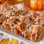 Pumpkin Spice Monkey Bread Bubble Bites with spiced glaze.