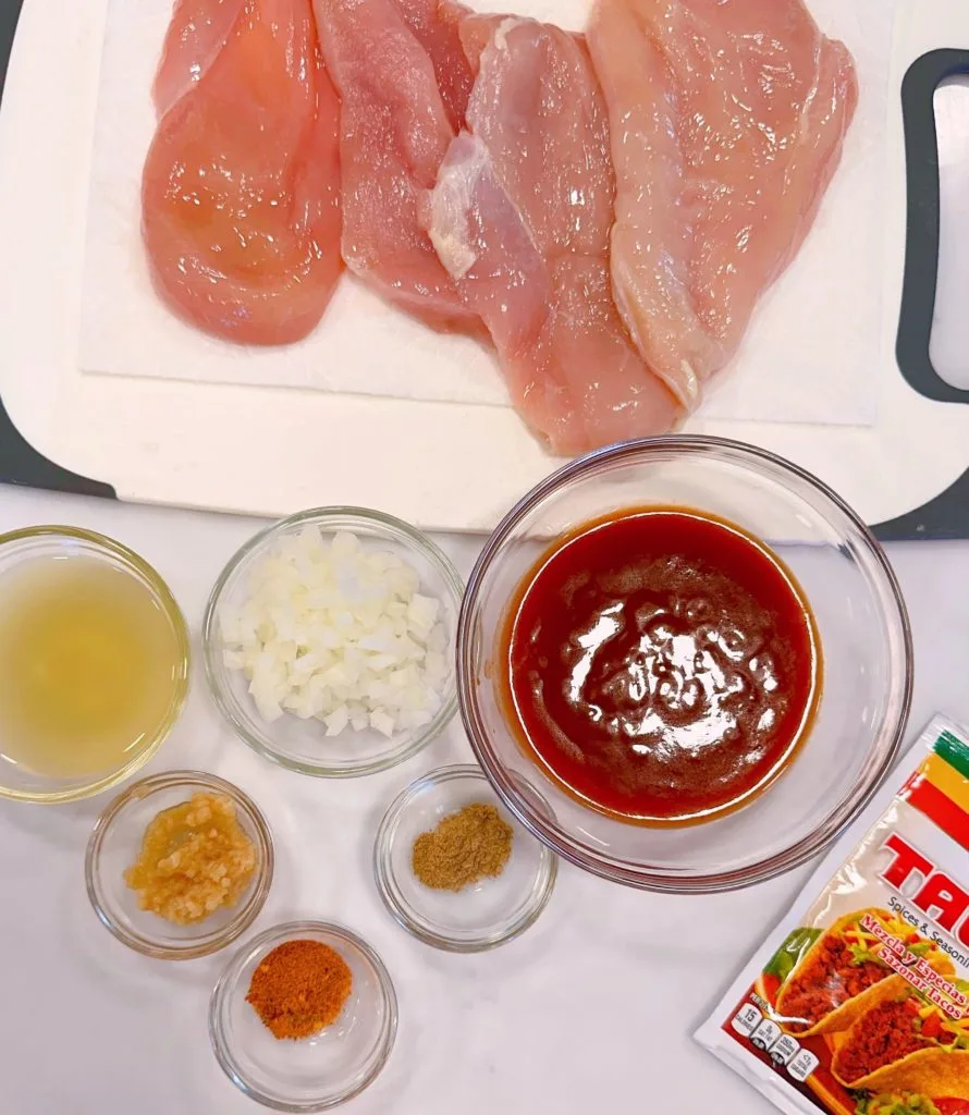 Ingredients for Slow Cooker Tacos.