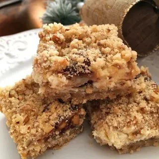 Cheesecake Bar Cookies on a plate