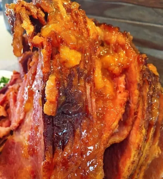 Crock Pot Spiral Ham with Hot Honey Peach Glaze - Upstate Ramblings