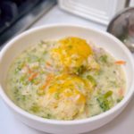 Chicken Broccoli Soup with Cheddar Biscuits.