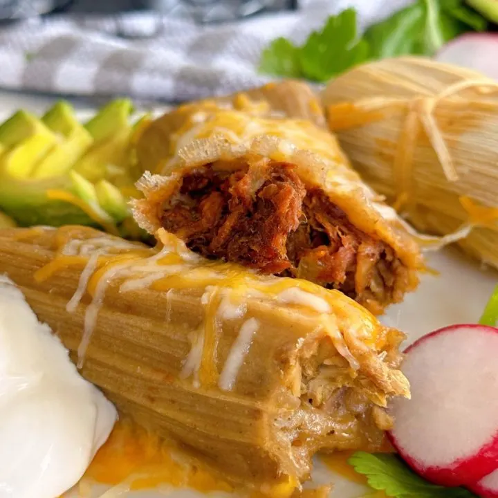 Instant Pot Tamales with Barbacoa Beef