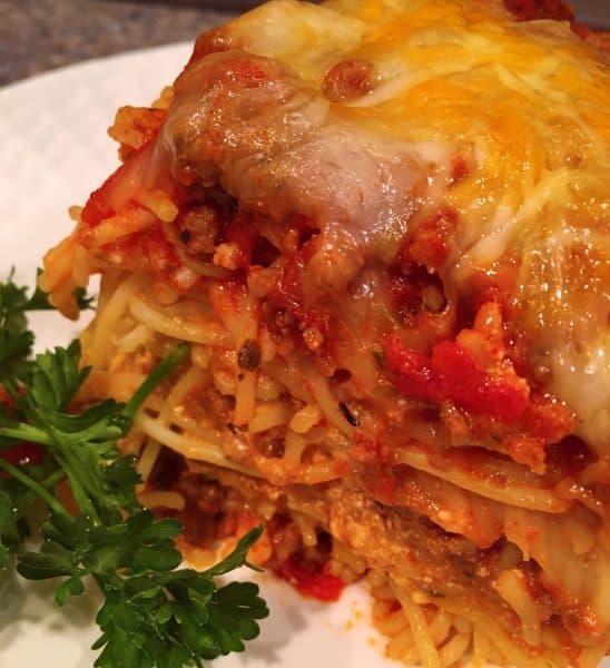 Meat Lovers Baked Spaghetti 