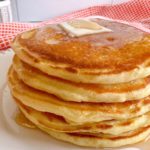 Stack of Pancakes with butter and syrup