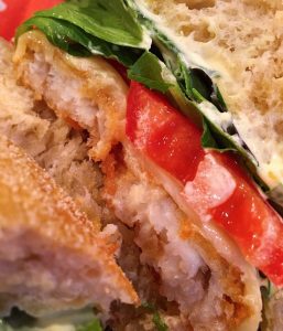 Close Up photo of Crispy Fried Fish Sandwich