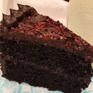 Slice of the Best Dark Chocolate Cake