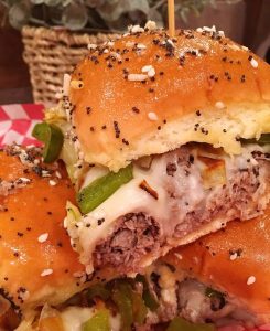 Cheesesteak sliders