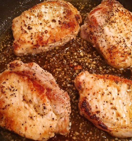 Skillet Garlic Honey Pork Chops 2019-12 | Norine's Nest