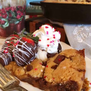 Salted Caramel Skillet Chocolate Chip Cookie