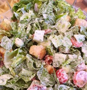 Salad with dressing