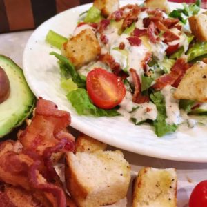 BLT Salad with Basil Dressing