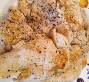 Cooked chicken breasts