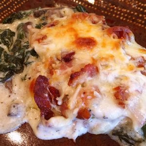 Serving of Chicken Florentine