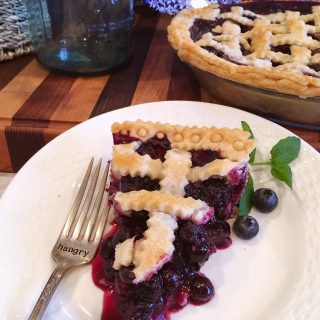 slice of blueberry pie