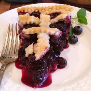 slice of blueberry pie