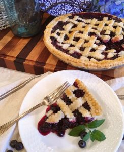 Fresh blueberry pie