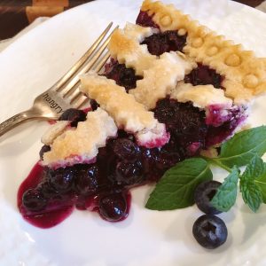 slice of blueberry pie