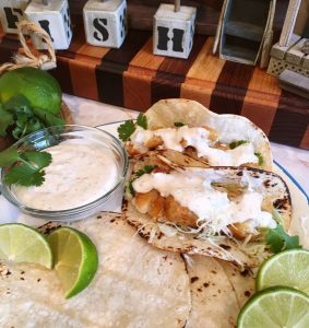 fish tacos with amazing fish taco sauce