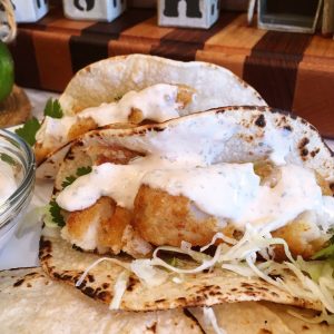 Easy Fish tacos with taco sauce