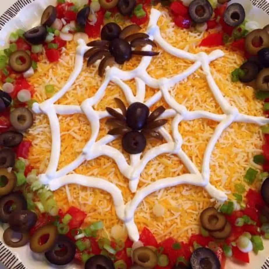 Halloween Taco Dip
 Spooky Halloween Seven Layer Taco Dip