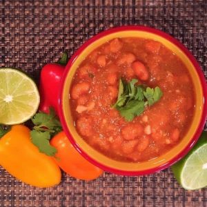 Bowl full of Cafe Rio Beans