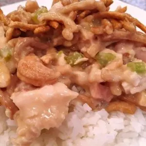 Cashew Chicken Casserole over rice