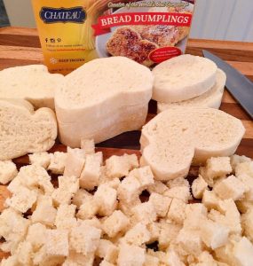 Bread Dumplings cut up and with box