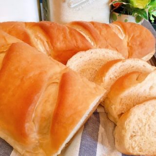 Slices of homemade soft french bread