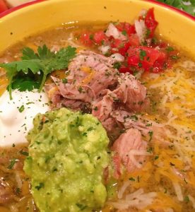 Instant Pot Chili Verde with all the toppings