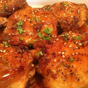 Garlic Honey Chicken Thighs