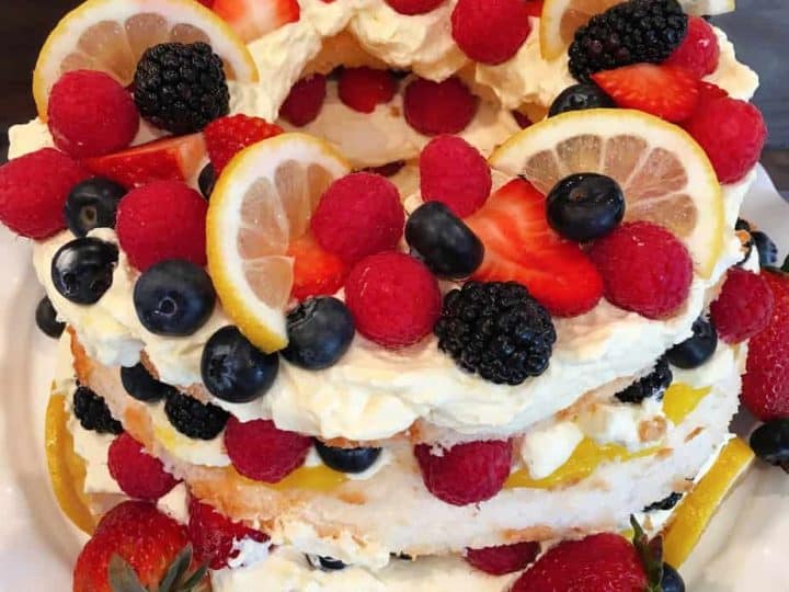 Easy Lemon Berry Angel Food Cake Norine S Nest