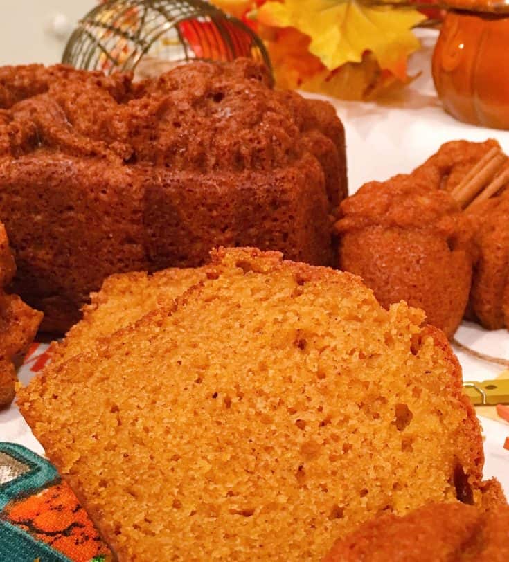 Pumpkin Loaf Cake with Cream Cheese Filling - Nordic Ware