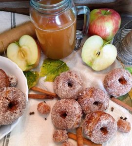 Overhead shot of Apple Cider Donuts