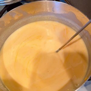 Cheese sauce after Velveeta Cheese has been added