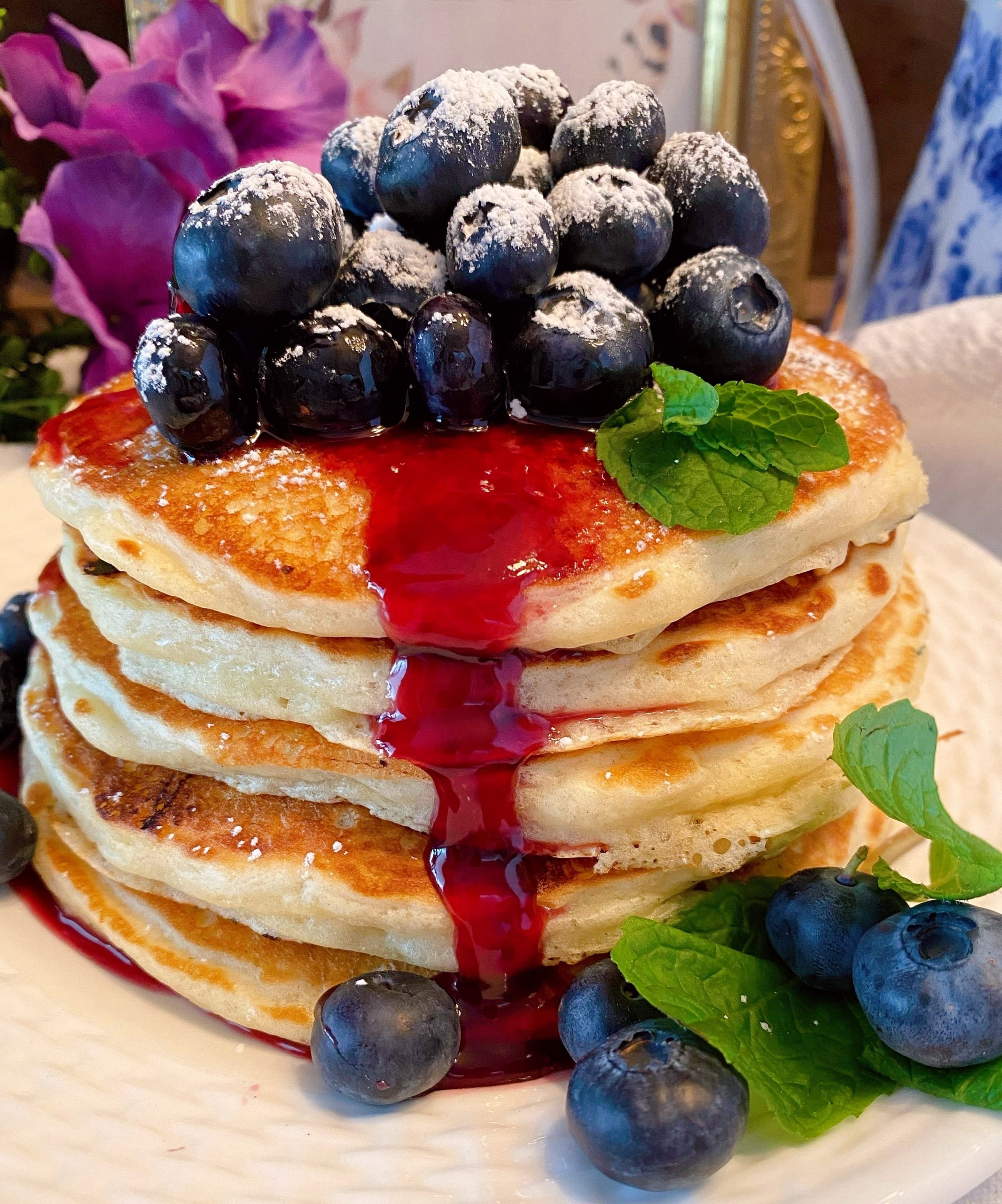 Homemade Blueberry Buttermilk Pancakes | Norine's Nest