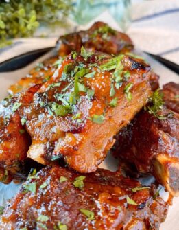 Slow Cooker Apricot BBQ Riblets | Norine's Nest