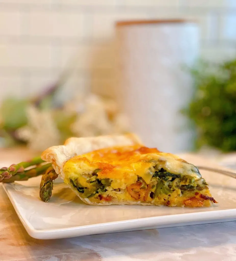 Easy Asparagus, Mushroom and Bacon Quiche | Norine's Nest