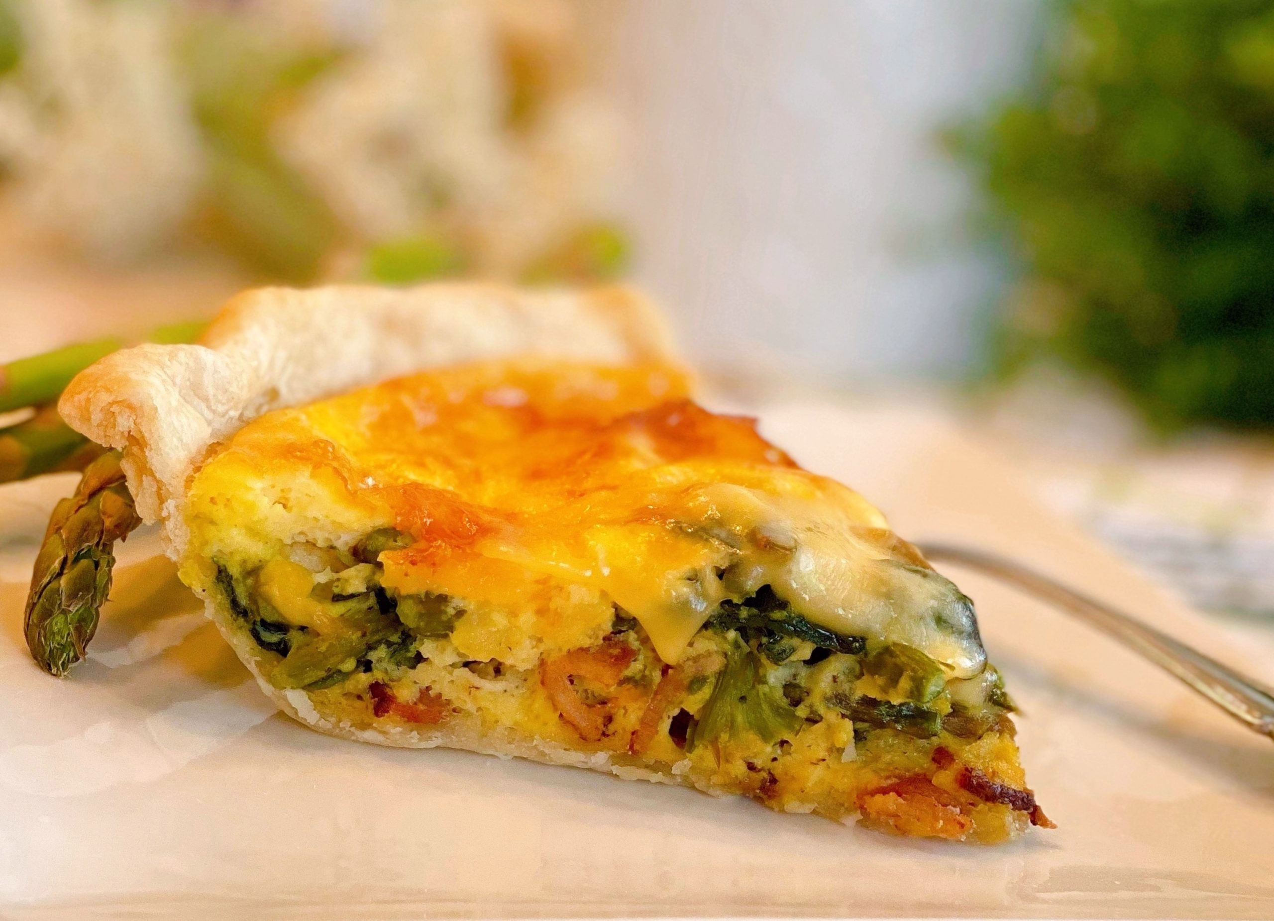 Easy Asparagus, Mushroom and Bacon Quiche Norine's Nest