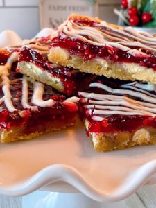 Stack of Raspberry White Chocolate Bars.