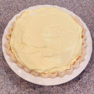 Banana Cream Pudding in the pie crust.