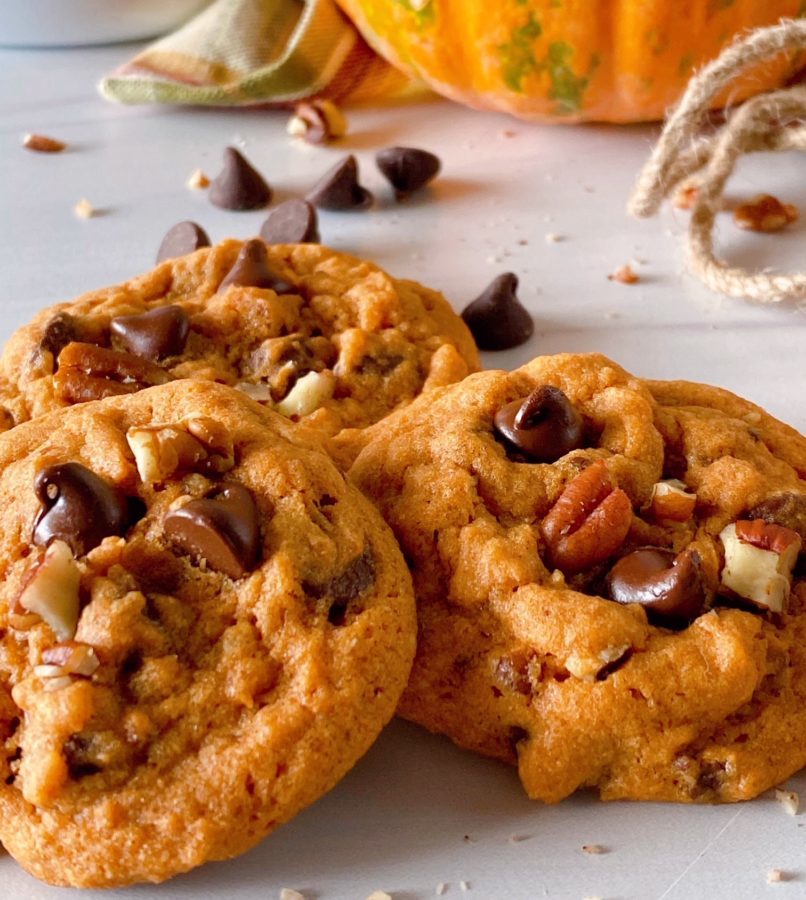 NOT Cakey Pumpkin Chocolate Chip Cookies | Norine's Nest