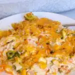 Serving of Chicken Zucchini Casserole.