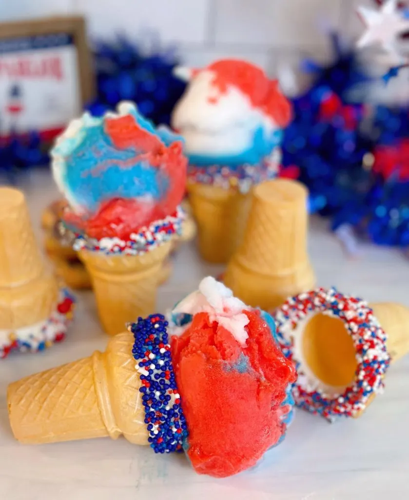 4th of July Ice Cream Cones.