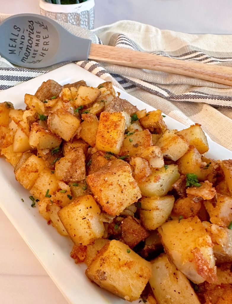 Easy Skillet Pan-Fried Ranch Potatoes.