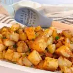 Ranch Pan-fried potatoes on a serving dish.