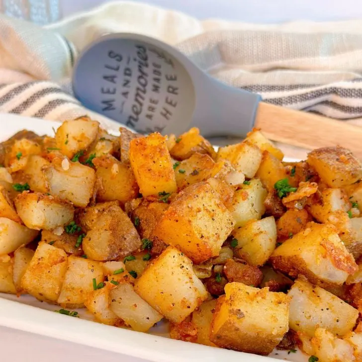 Ranch Pan-fried potatoes on a serving dish.