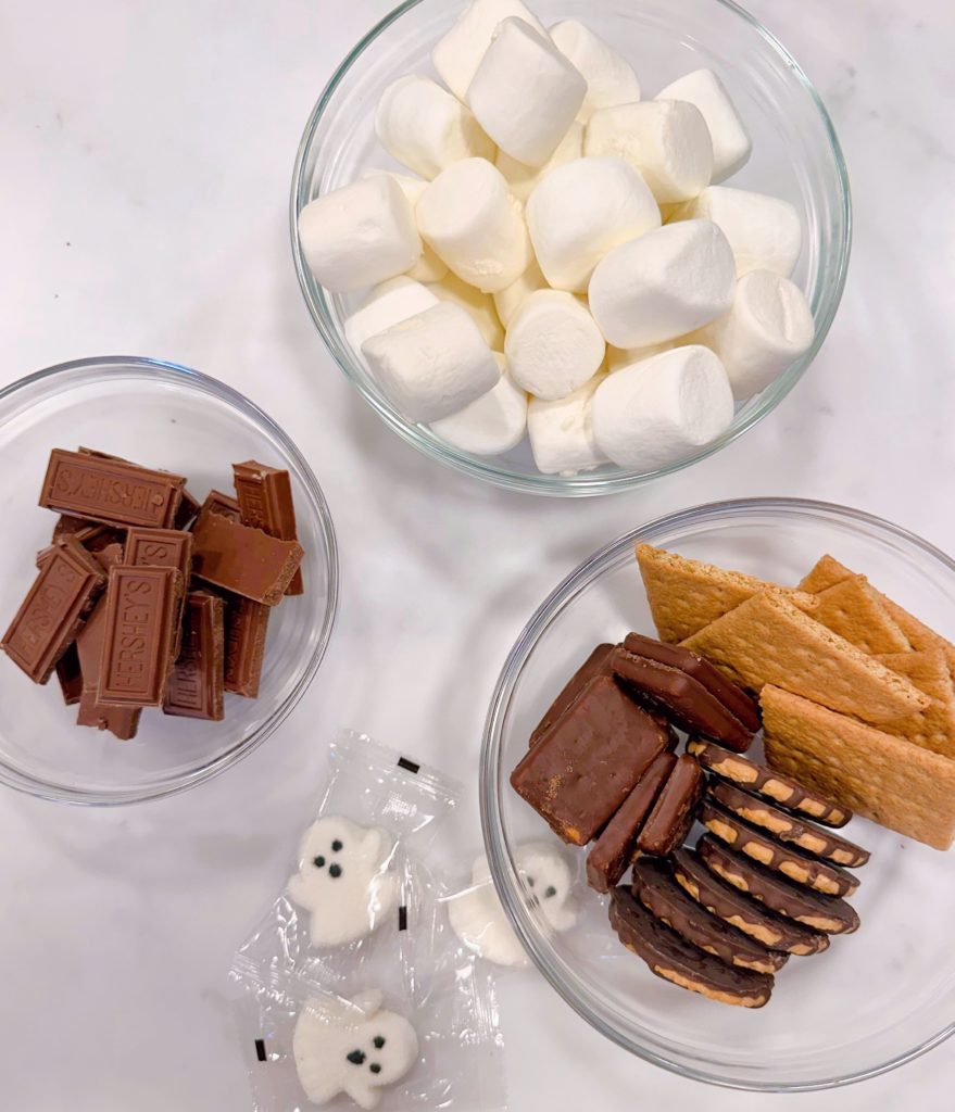 Ingredients for Air Fryer S'mores Dip.