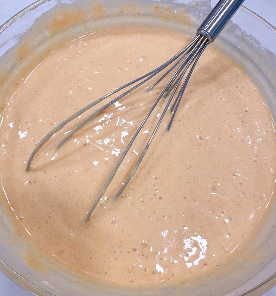 Pumpkin buttermilk pancake batter.