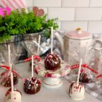 Cake Pops on a table.