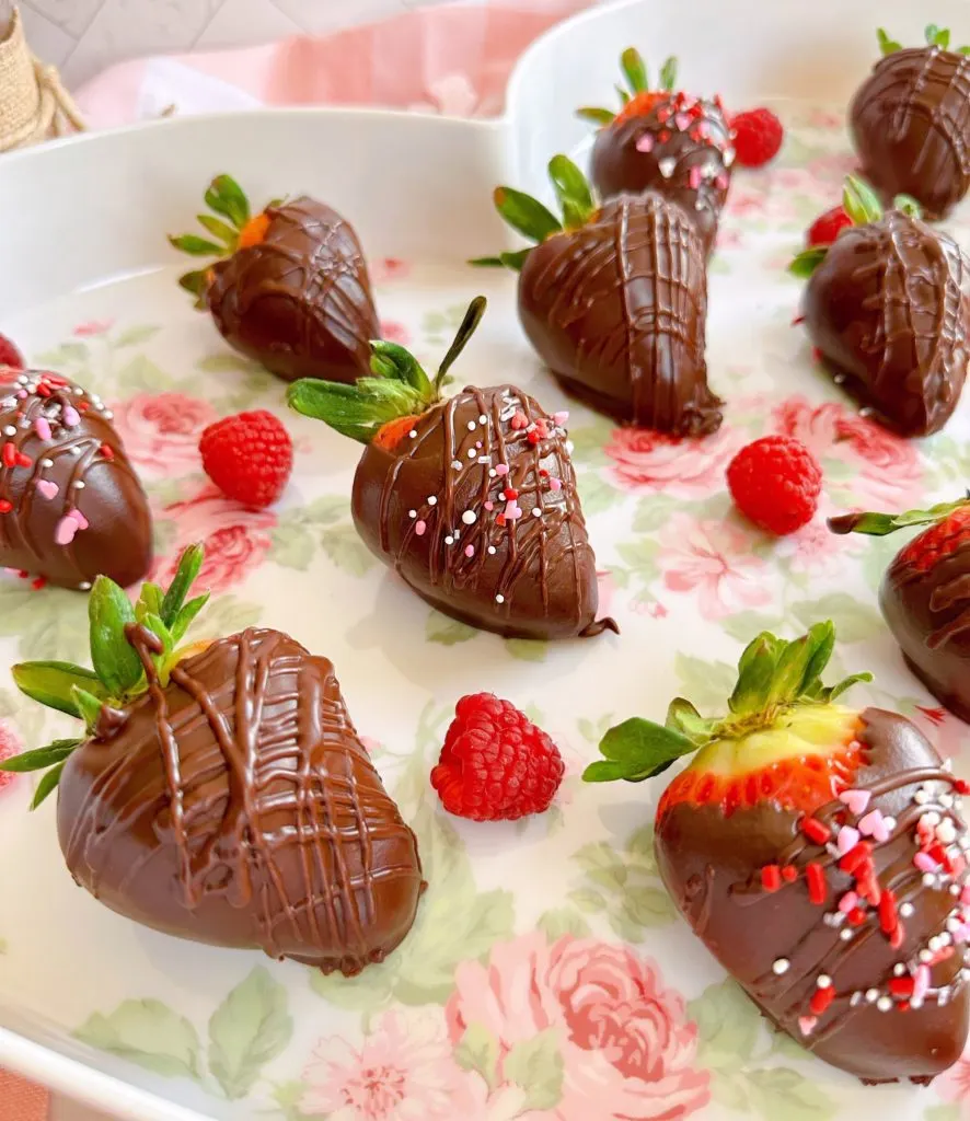 Chocolate covered strawberries. 